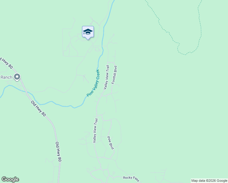 map of restaurants, bars, coffee shops, grocery stores, and more near 8411 Foothill Boulevard in Pine Valley
