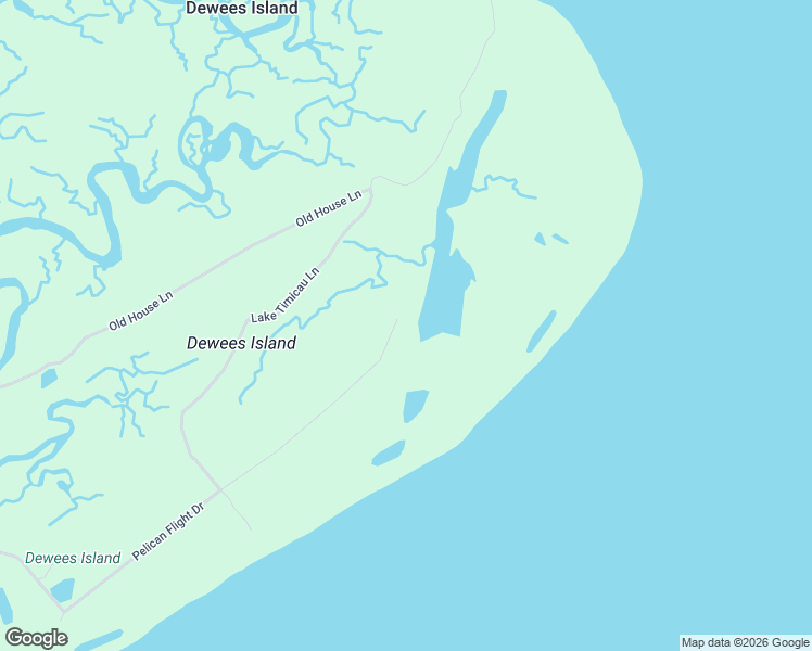 map of restaurants, bars, coffee shops, grocery stores, and more near 429 Pelican Flight Drive in Dewees Island