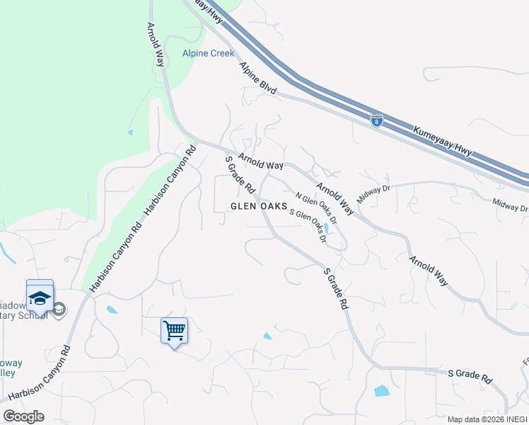 map of restaurants, bars, coffee shops, grocery stores, and more near 523 South Glen Oaks Drive in Alpine