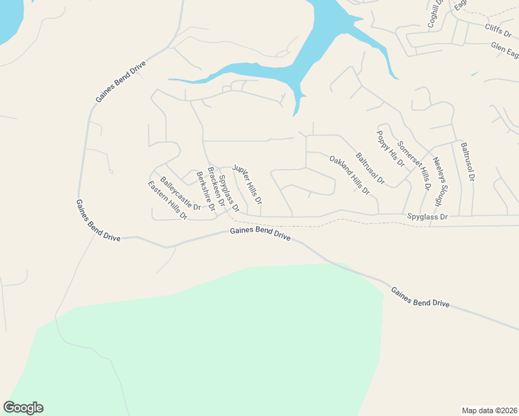 map of restaurants, bars, coffee shops, grocery stores, and more near 1150 Spyglass Drive in Graford