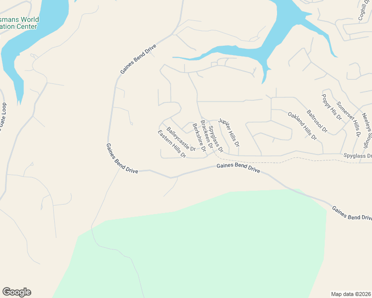 map of restaurants, bars, coffee shops, grocery stores, and more near Eastern Hills Drive in Graford