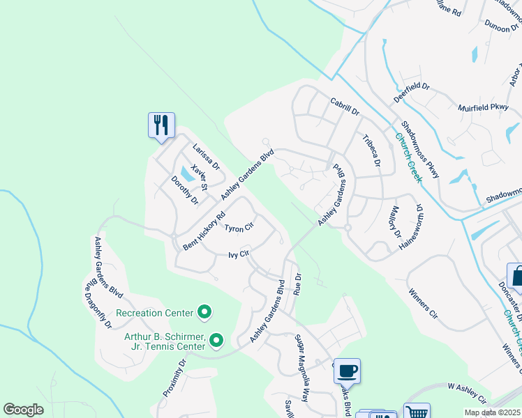 map of restaurants, bars, coffee shops, grocery stores, and more near 1008 Tyron Circle in Charleston