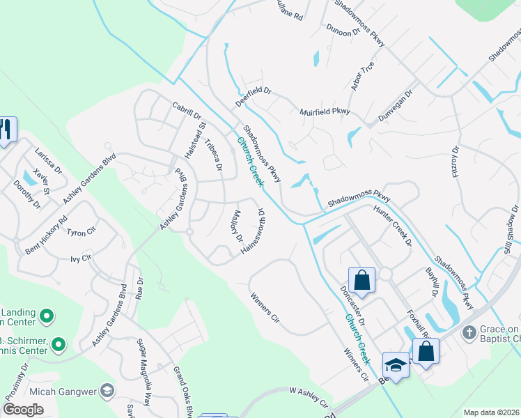 map of restaurants, bars, coffee shops, grocery stores, and more near 470 Hainesworth Drive in Charleston