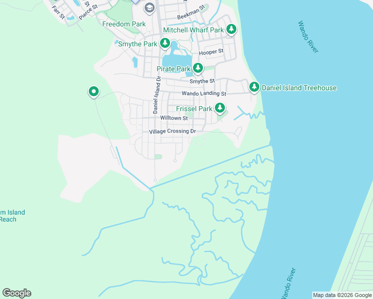 map of restaurants, bars, coffee shops, grocery stores, and more near 1640 Juliana Street in Charleston