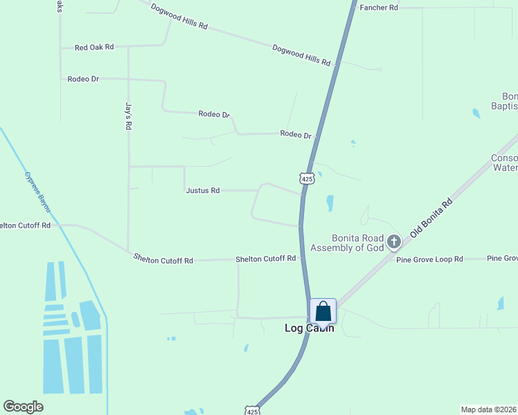 map of restaurants, bars, coffee shops, grocery stores, and more near 6339-6361 Bryan Loop in Bastrop