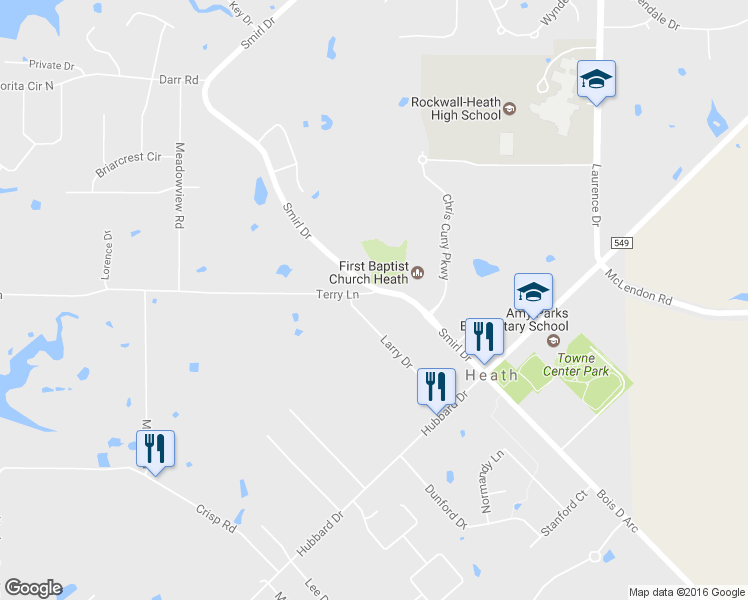 map of restaurants, bars, coffee shops, grocery stores, and more near 237 Smirl Drive in Heath