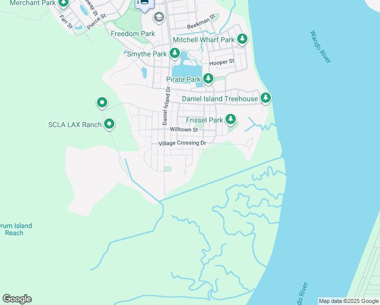 map of restaurants, bars, coffee shops, grocery stores, and more near 1640 Juliana Street in Charleston