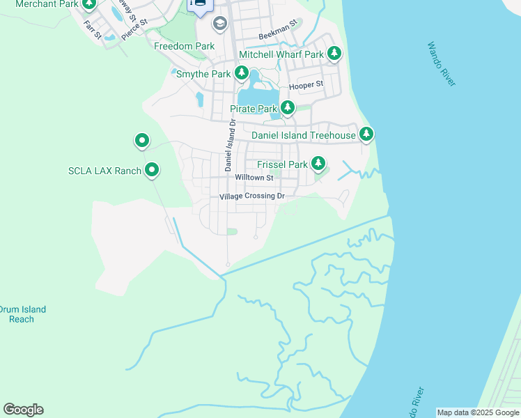 map of restaurants, bars, coffee shops, grocery stores, and more near 1640 Juliana Street in Charleston