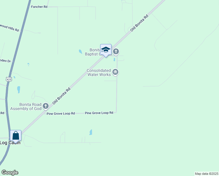map of restaurants, bars, coffee shops, grocery stores, and more near 6631-7105 Pine Grove Loop Road in Bastrop
