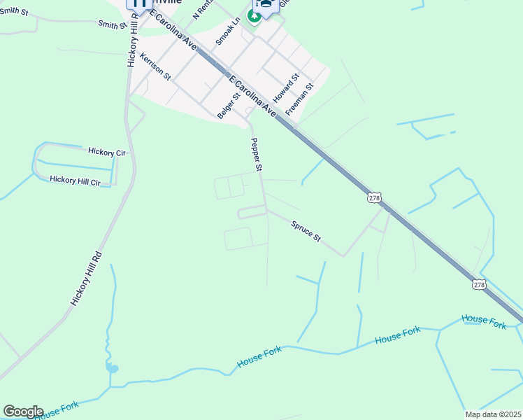 map of restaurants, bars, coffee shops, grocery stores, and more near 10 Allen Circle in Varnville