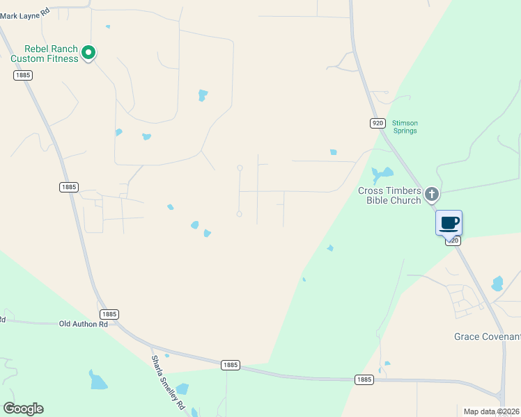 map of restaurants, bars, coffee shops, grocery stores, and more near 317 South Blue Jay Court in Weatherford