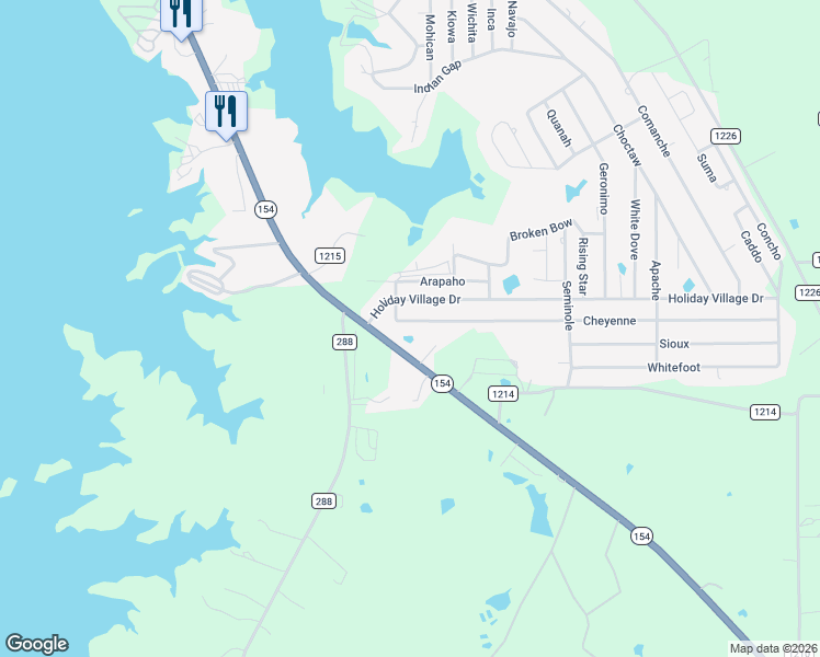 map of restaurants, bars, coffee shops, grocery stores, and more near 142 Cheyenne in Quitman
