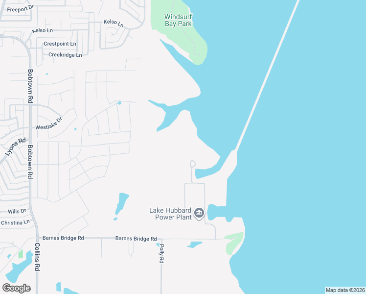 map of restaurants, bars, coffee shops, grocery stores, and more near Andrews Road in Dallas County