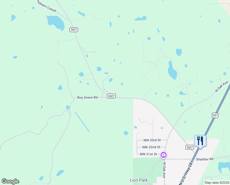 map of restaurants, bars, coffee shops, grocery stores, and more near 105 Sweetie Lane in Mineral Wells