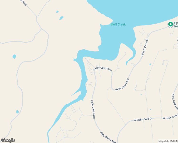 map of restaurants, bars, coffee shops, grocery stores, and more near 3037 Hells Gate Loop in Strawn