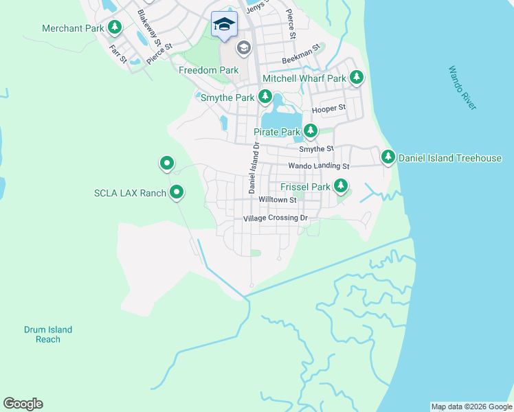 map of restaurants, bars, coffee shops, grocery stores, and more near 2447 Louisville Street in Charleston