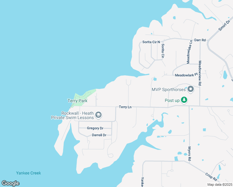map of restaurants, bars, coffee shops, grocery stores, and more near 480 Terry Lane in Heath
