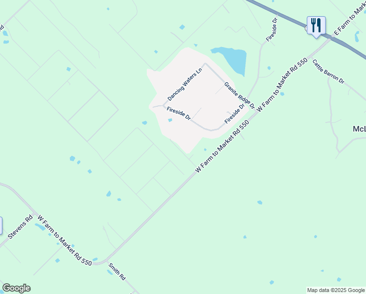 map of restaurants, bars, coffee shops, grocery stores, and more near 6 Chapel Hill Lane in Rockwall