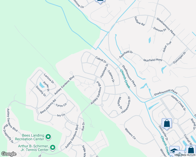 map of restaurants, bars, coffee shops, grocery stores, and more near 401 Cabrill Drive in Charleston