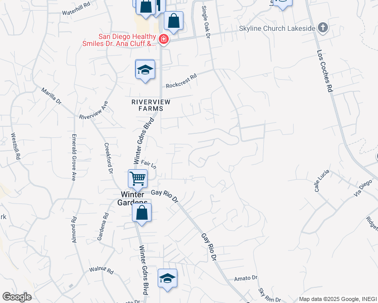 map of restaurants, bars, coffee shops, grocery stores, and more near 9100 Single Oak Drive in Lakeside