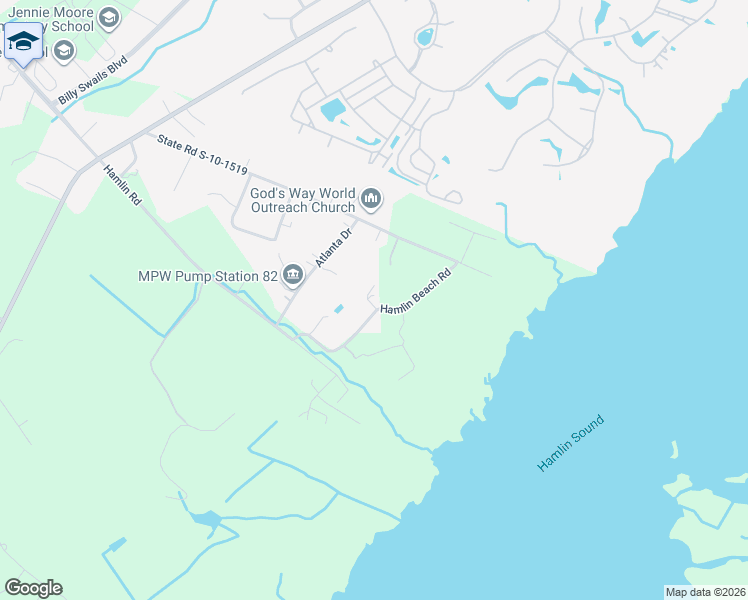 map of restaurants, bars, coffee shops, grocery stores, and more near 2760 Hamlin Beach Road in Mount Pleasant