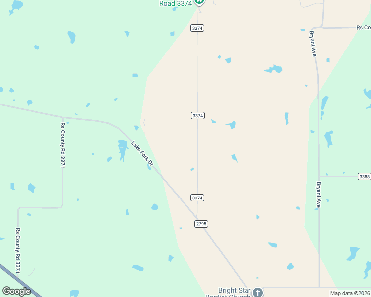 map of restaurants, bars, coffee shops, grocery stores, and more near County Road 3374 in Emory