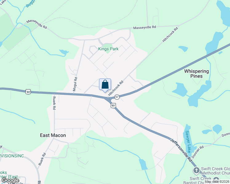 map of restaurants, bars, coffee shops, grocery stores, and more near 3760 Hitchcock Road in Macon