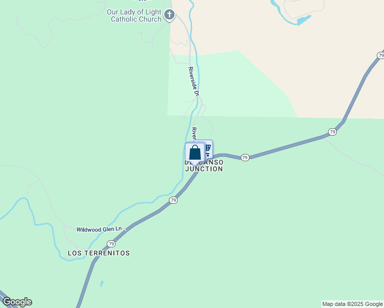 map of restaurants, bars, coffee shops, grocery stores, and more near Riverside Drive in Descanso