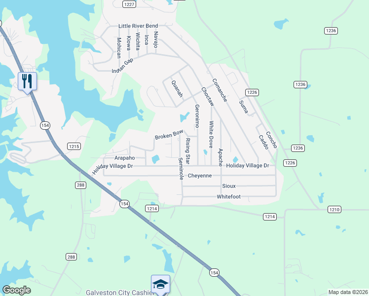 map of restaurants, bars, coffee shops, grocery stores, and more near 219 Rising Star in Quitman