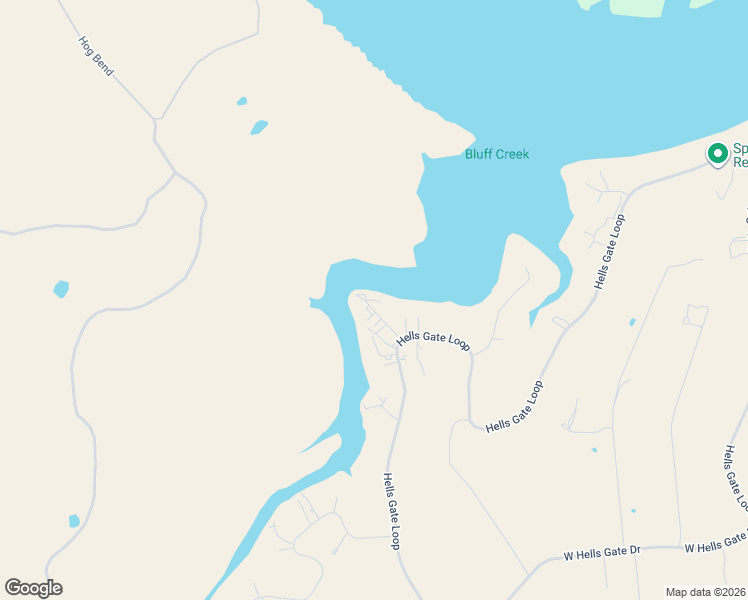 map of restaurants, bars, coffee shops, grocery stores, and more near Upcreek Alley in Palo Pinto County