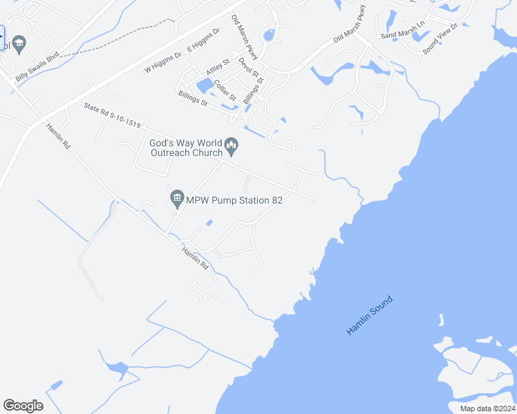 map of restaurants, bars, coffee shops, grocery stores, and more near 2770 Hamlin Beach Road in Mount Pleasant