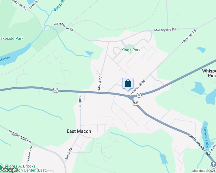 map of restaurants, bars, coffee shops, grocery stores, and more near 3540 Yearty Drive in Macon