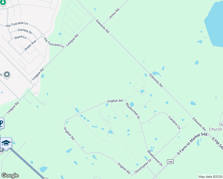 map of restaurants, bars, coffee shops, grocery stores, and more near 868 English Road in Rockwall