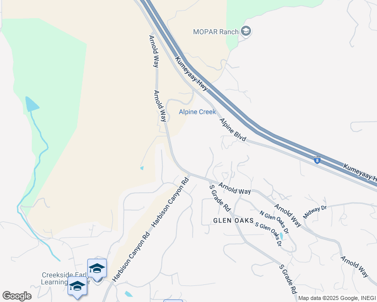 map of restaurants, bars, coffee shops, grocery stores, and more near 410 Arnold Way in Alpine