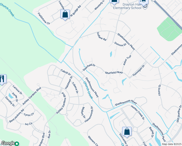 map of restaurants, bars, coffee shops, grocery stores, and more near 45 Jawol Drive in Charleston