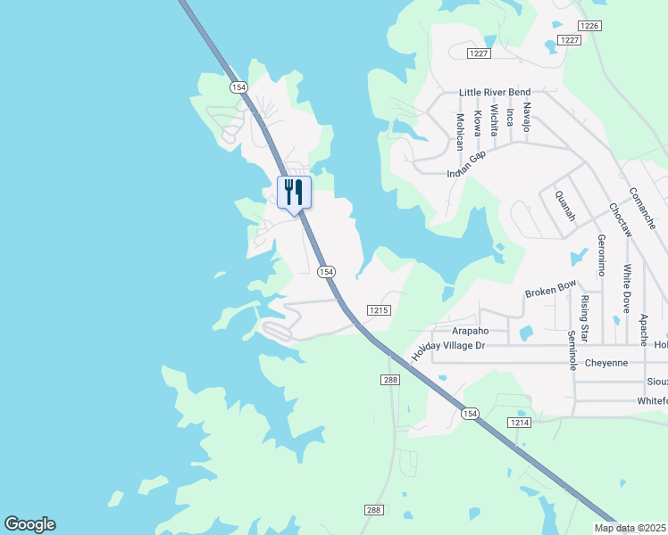 map of restaurants, bars, coffee shops, grocery stores, and more near State Highway 154 in Quitman