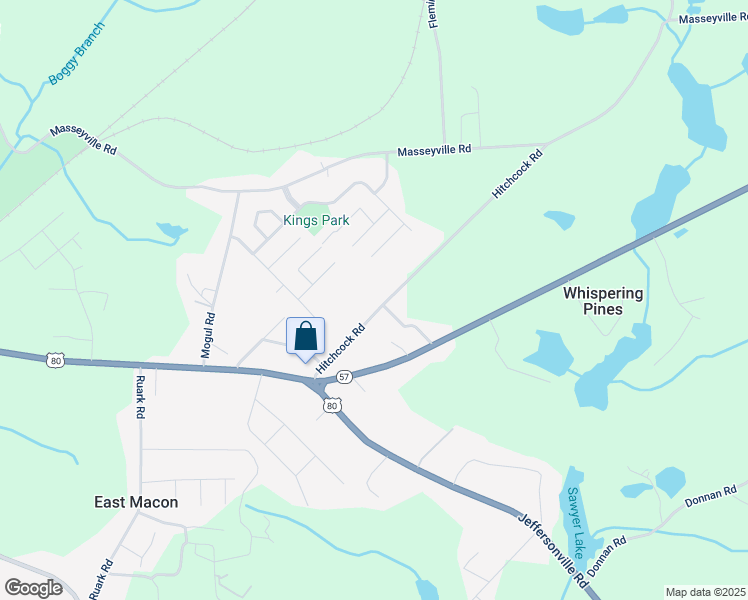 map of restaurants, bars, coffee shops, grocery stores, and more near 3850 Hitchcock Road in Macon