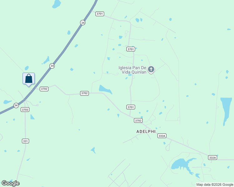 map of restaurants, bars, coffee shops, grocery stores, and more near 10729 Newell Creek Drive in Quinlan