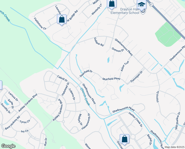 map of restaurants, bars, coffee shops, grocery stores, and more near 45 Jawol Drive in Charleston