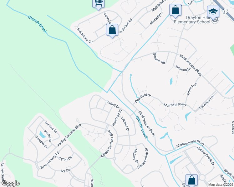map of restaurants, bars, coffee shops, grocery stores, and more near 301 Tayside Court in Charleston
