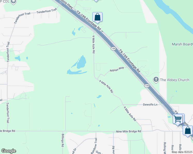 map of restaurants, bars, coffee shops, grocery stores, and more near 6835 Agate Place in Fort Worth