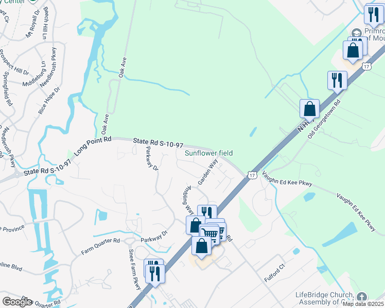 map of restaurants, bars, coffee shops, grocery stores, and more near 1130 Silent Harbor Court in Mount Pleasant