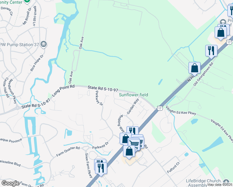 map of restaurants, bars, coffee shops, grocery stores, and more near 1151 Shadow Lake Circle in Mount Pleasant