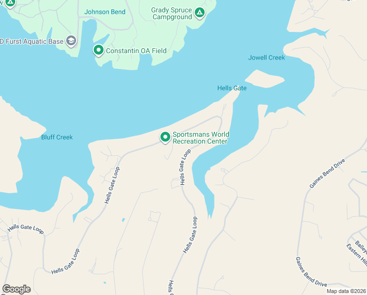 map of restaurants, bars, coffee shops, grocery stores, and more near 7036 Hells Gate Loop in Strawn