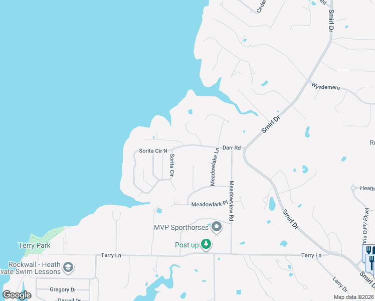 map of restaurants, bars, coffee shops, grocery stores, and more near 1 Darr Road in Heath