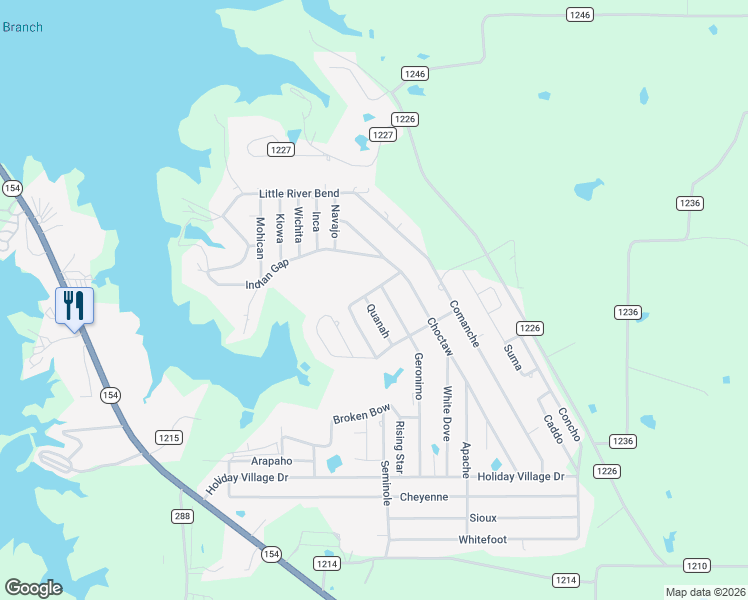 map of restaurants, bars, coffee shops, grocery stores, and more near 172 Quanah in Quitman