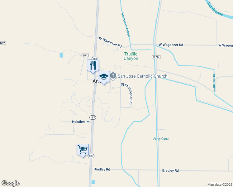 map of restaurants, bars, coffee shops, grocery stores, and more near 48 San Felipe Road in Caballo