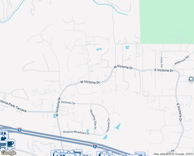 map of restaurants, bars, coffee shops, grocery stores, and more near 2758 West Victoria Drive in Alpine