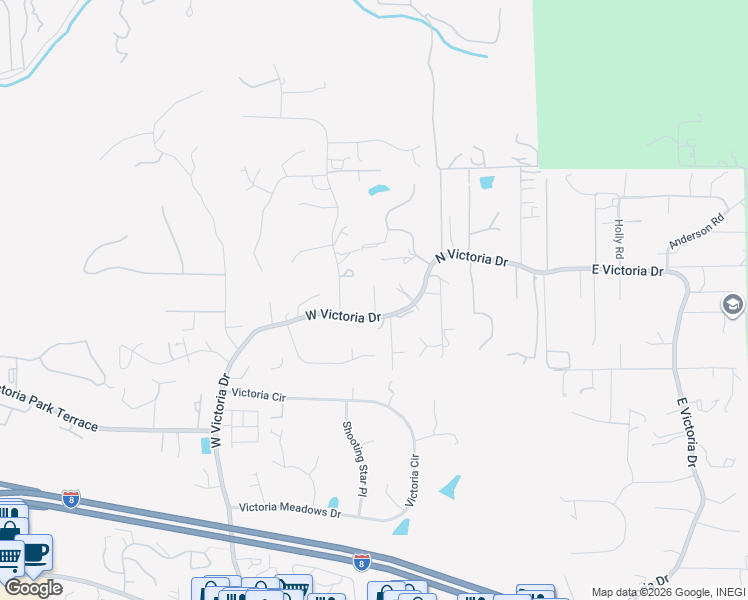 map of restaurants, bars, coffee shops, grocery stores, and more near England Place in Alpine