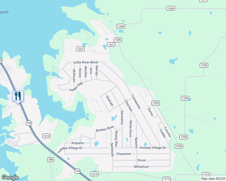 map of restaurants, bars, coffee shops, grocery stores, and more near 172 Quanah in Quitman